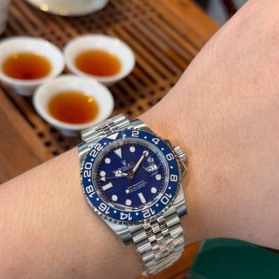 N Factory ROLEX GMT  904L Steel 3186/3185 Movement Blue Watch